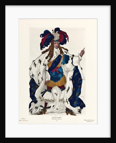 King. Costume design for the ballet Sleeping Beauty by P. Tchaikovsky, 1921 by Léon Bakst
