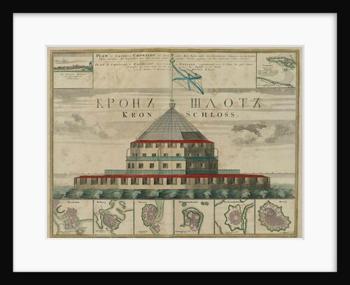 Plan of the Kronstadt Fortress, 1750 by Johann Baptist Homann