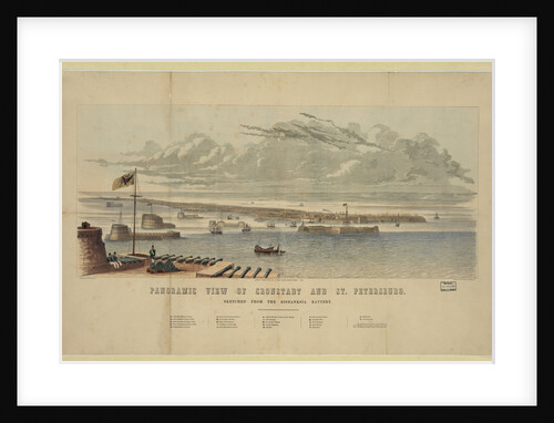 Panoramic view of Kronstadt and St. Petersburg by Anonymous