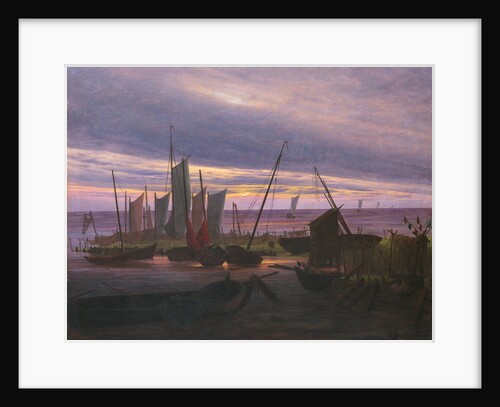 Boats in the Harbour at Evening, c. 1828 by Caspar David Friedrich