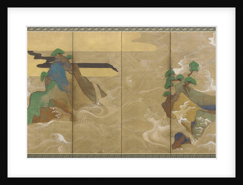 Waves at Matsushima, Early 17th cen by Tawaraya Sotatsu