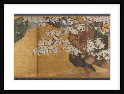 Wind-screen and cherry tree by Anonymous