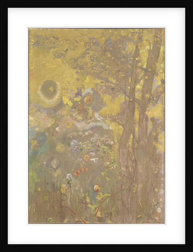 Trees on a yellow Background, 1901 by Odilon Redon