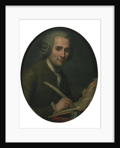 Jean-Jacques Rousseau writing a sheet music by Anonymous
