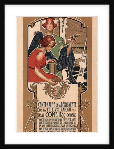 The 100th Anniversary of Voltas Discovery of the Electric Battery, 1898 by Adolfo Hohenstein
