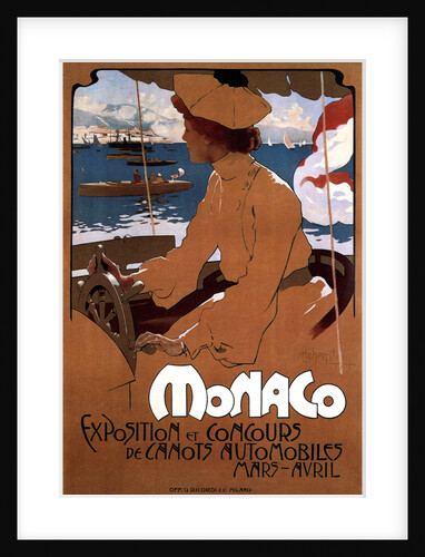 Monaco: Exposition de Canots Automobiles, 1900 by Adolfo Hohenstein