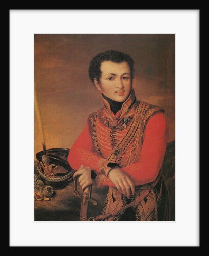 Portrait of Artemy Lazarev, Staff ride master of the Life-Guards Hussar Regiment, 1820s by Anonymous