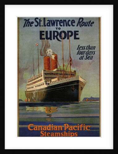 Canadian Pacific St. Lawrence Route To Europe, 1925 by William Dudley Burnett Ward the Younger