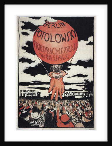 Poster for the Potolowsky Glove Manufacturer, 1897 by Emil Orlik