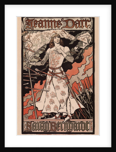 Sarah Bernhardt as Joan of Arc, 1893 by Eugène Grasset