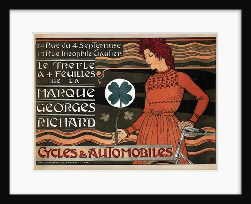 Cycles and cars Georges Richard, 1899 by Eugène Grasset