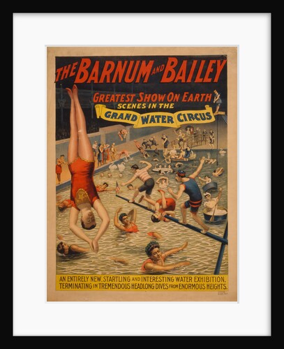The Barnum & Bailey greatest show on earth. Scenes in the grand water circus, c. 1895 by The Strobridge Lithographing Company