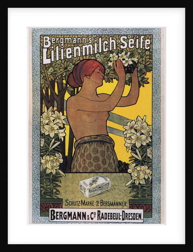 Bergmanns Lilienmilch Soap, 1896 by Johannes Joseph Vincenz Cissarz