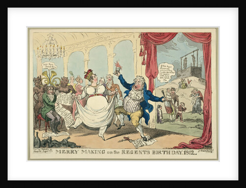 Merry making on the regents birth day, 1812, 1812 by George Cruikshank