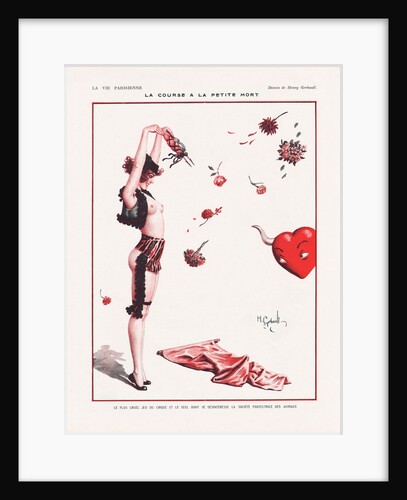 La course à la petite mort. La Vie Parisienne Magazine Cover, 1922 by Henry Gerbault
