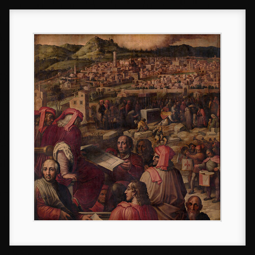 Arnolfo di Cambio shows the plan to enlarge Florence, 1563-1565 by Giorgio Vasari