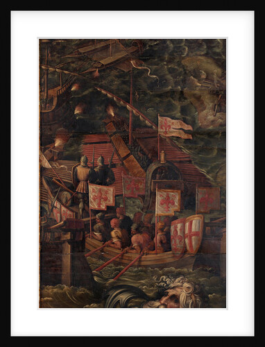 Sea battle between Florentines and Pisans, 1563-1565 by Giorgio Vasari