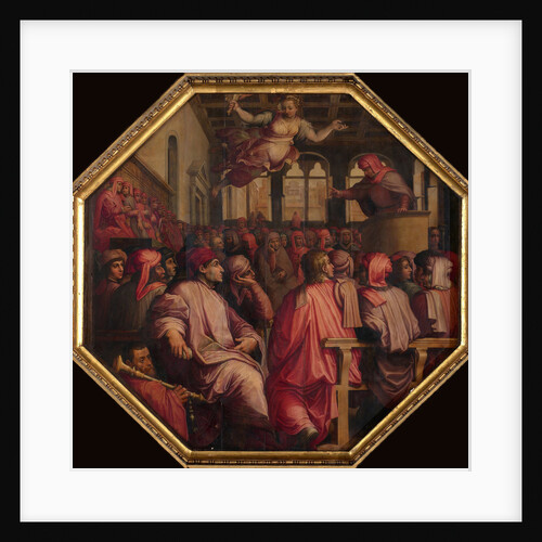 Speech by Antonio Giacomini for the war against Pisa in the Sala dei Duecento, 1563-1565 by Giorgio Vasari