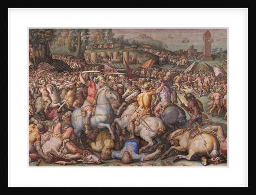 The rout of the Pisans at Torre San Vincenzo, 1568-1571 by Giorgio Vasari