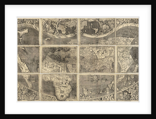 World map Universalis Cosmographia, 1507 by Martin Waldseemüller