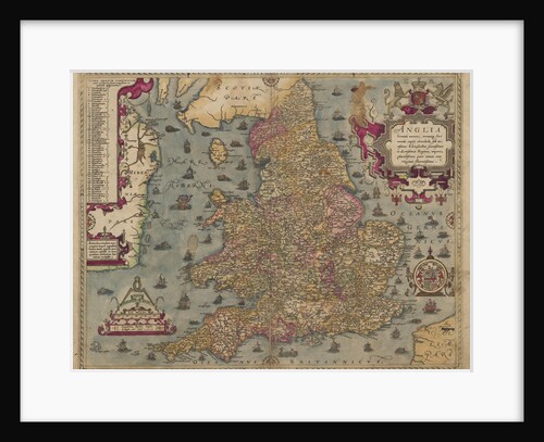 Anglia: England and Wales, 1579 by Christopher Saxton