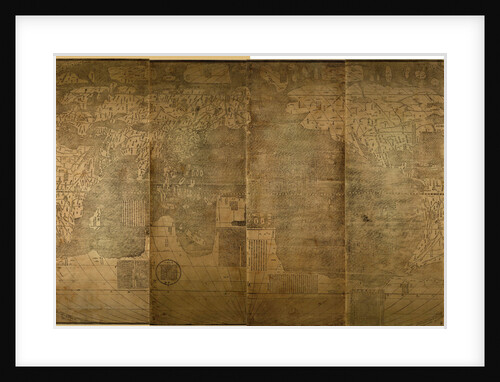 Kunyu Wanguo Quantu (A Map of the Myriad Countries of the World), 1602 by Zhong Wentao