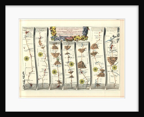 Britannia Atlas: The Continuation of the Road from London to Aberystwyth, 1675 by John Ogilby