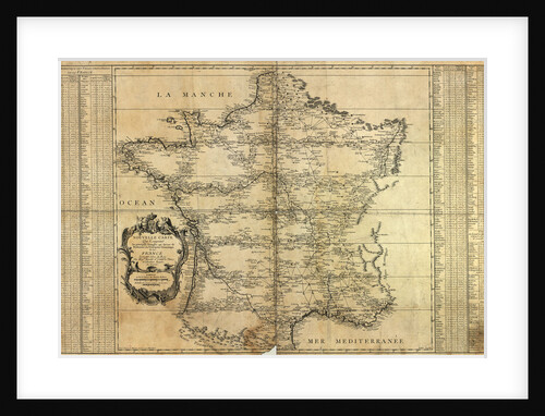 Nouvelle carte de la France, 1744 by Jean-Dominique Maraldi