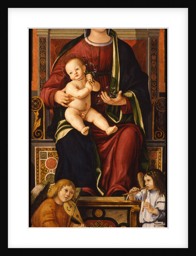 The Virgin and Child Enthroned with Two Musician Angels, 1508-1510 by Cristoforo Caselli
