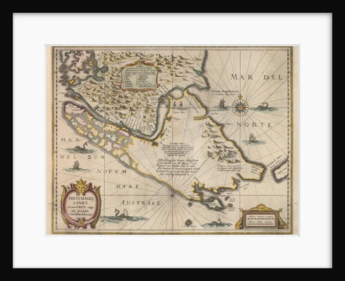 Freti Magellanici ac novi freti vulgo Le Maire exactissima delineatio, c.1630 by Jodocus Hondius