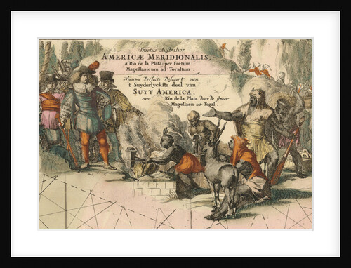 Tractus australior Americæ Meridionalis, a Rio de la Plata per Fretum Magellanicum ad Toraltum (deta by Frederik de Wit