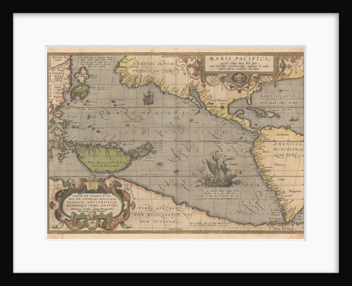 Maris Pacifici (From Theatrum orbis terrarum), 1595 by Abraham Ortelius