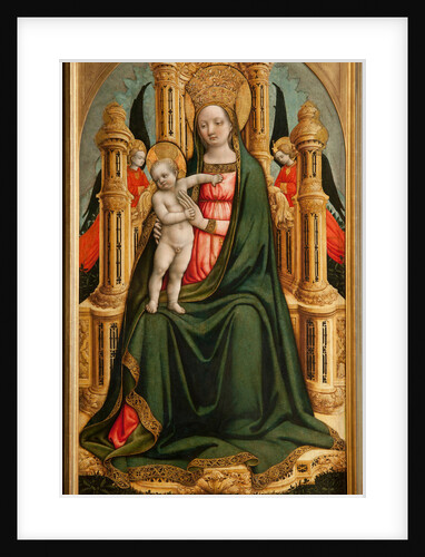 The Virgin and Child Enthroned and Two Angels, c. 1450 by Antonio Vivarini