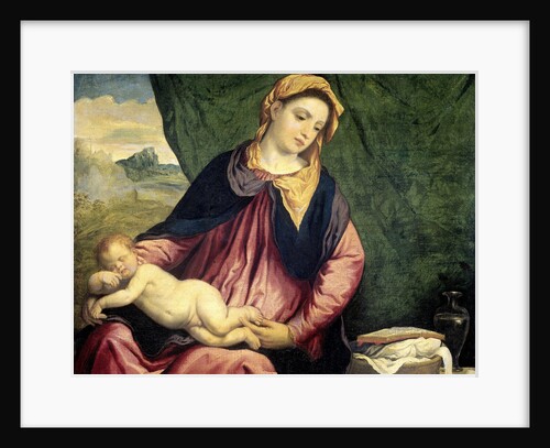 Madonna with Sleeping Child, Between 1540 and 1560 by Paris Bordone