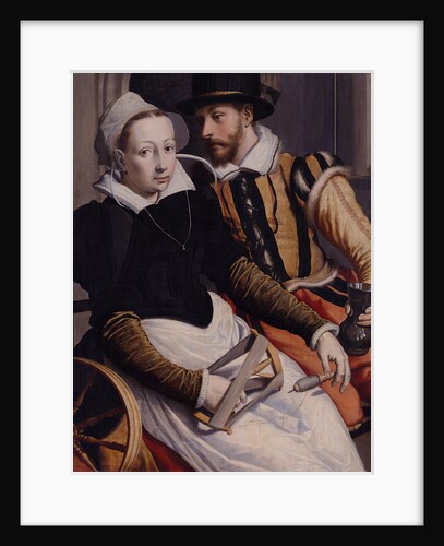 Man and Woman at the Spinning Wheel, c. 1570 by Pieter Pietersz the Elder