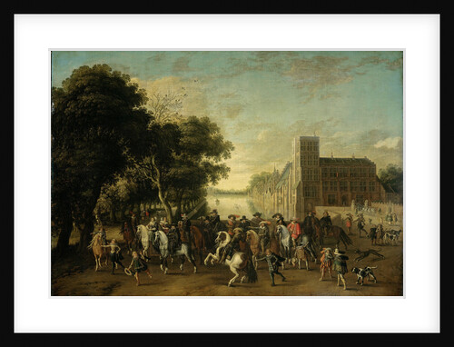 Prince Maurice of Orange accompanied by Frederick V and his wife Elizabeth Stuart, King and Queen of by Paulus van Hillegaert