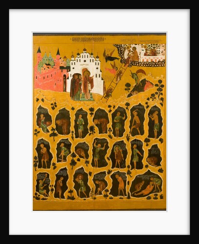 The Vision of Saint John Climacus, 16th century by Russian icon