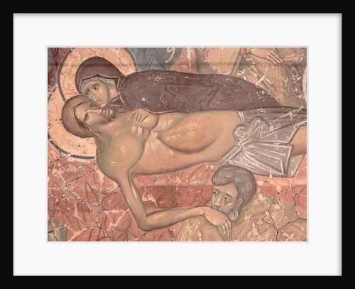 The Entombment of Christ, ca 1380 by Ancient Russian frescos
