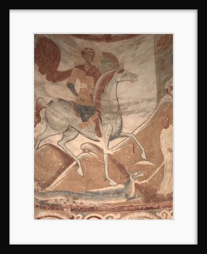 Saint George and the Dragon, 12th century by Ancient Russian frescos