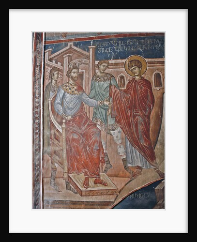 Saint George before the Emperor Diokletian, 14th century by Master Gerasime