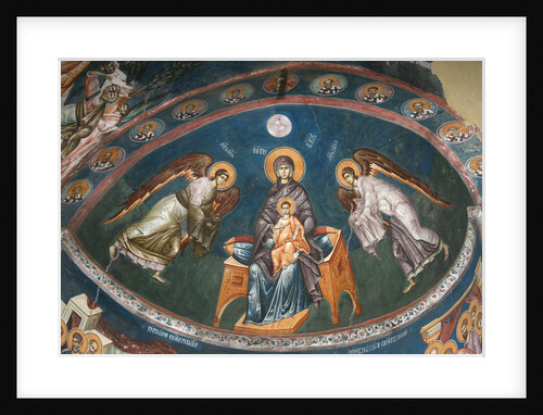 The Virgin Enthroned with Christ Emmanuel with Archangels Michael und Gabriel, 14th century by Anonymous