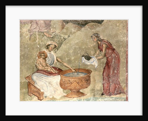 The washing of the child in the nativity scene, c. 1260-1270 by Anonymous