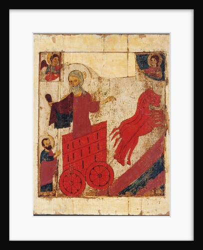 The Prophet Elijah and the Fiery Chariot, 13th century by Russian icon