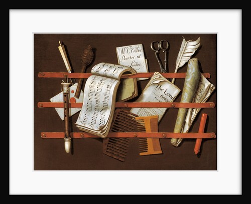 Letter rack, ca 1698 by Edward Collier