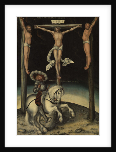 The centurion Longinus among the crosses of Christ and the two thieves, 1539 by Lucas Cranach the Elder