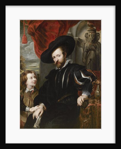 Portrait of Peter Paul Rubens with his son Albert, Mid of 17th cen by Peter Paul Rubens