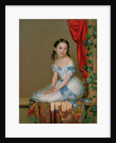 Girl with a cashmere scarf (Portrait of Princess Abamelek-Lazareva), after 1839 by Robert Schwede