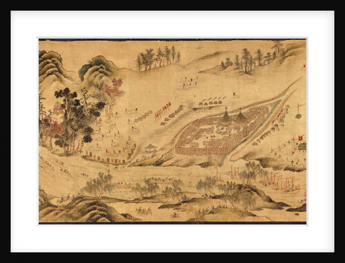 Map with a Russian camp in Eastern Siberia, 1689-1722 by Chinese Master