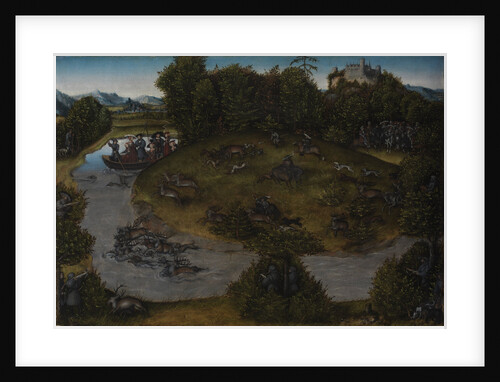 Stag Hunt with the Elector Frederick the Wise, after 1529 by Lucas Cranach the Elder