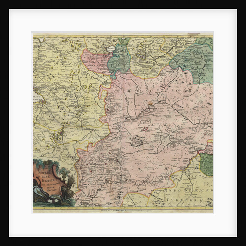 Map of Moscow governorate and parts of nearest provinces, 1745 by Anonymous master